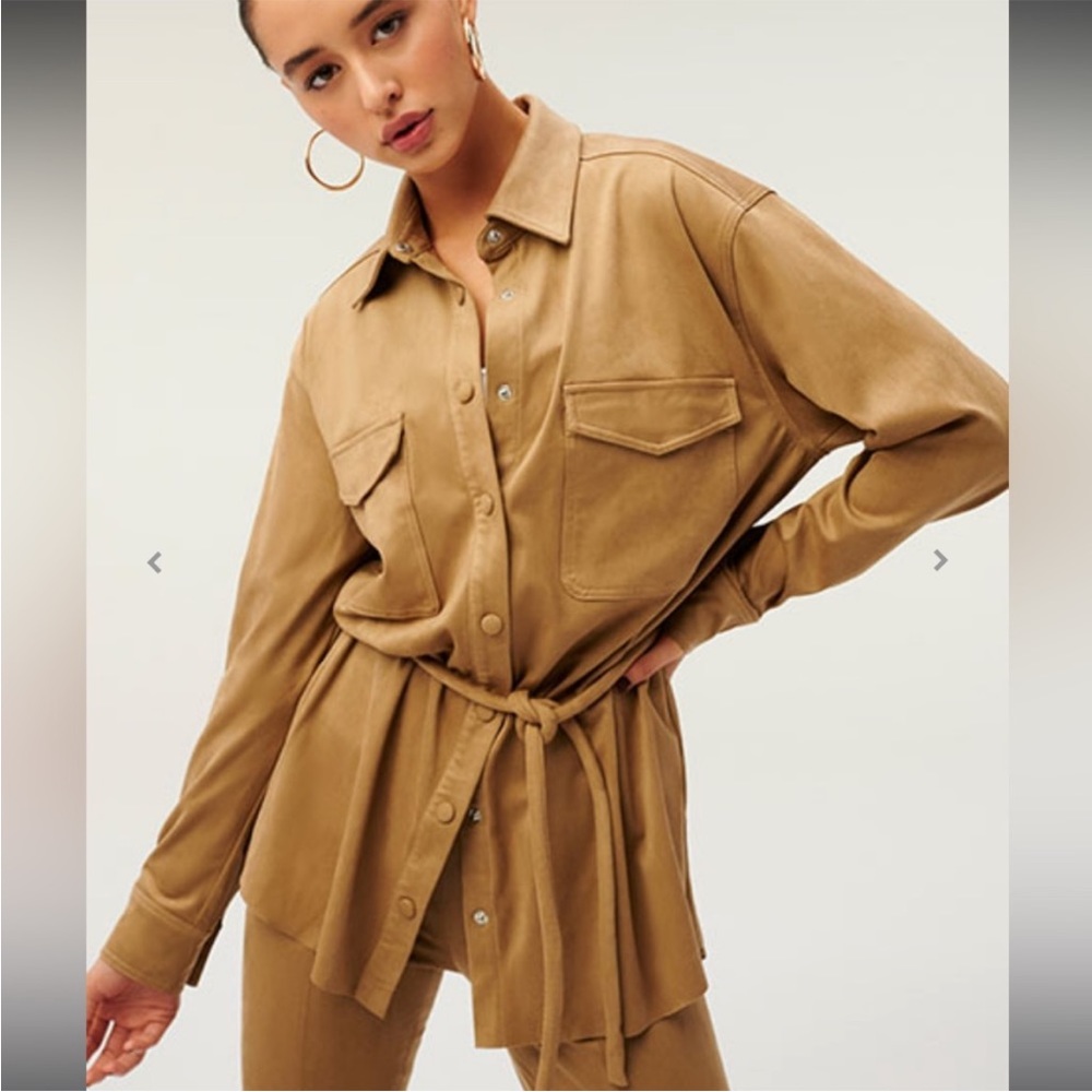 Good American Belted Suede Jacket - Picture 3 of 15
